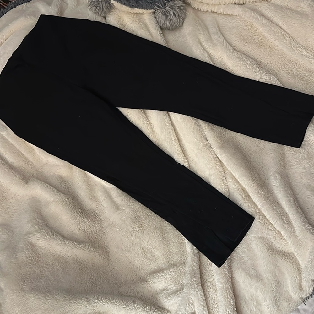 LYSSE STRETCH BLACK JEANS W FRONT LEG SLIT SZ XL NEW